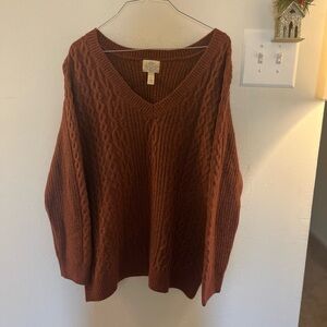 St. John's Bay V-Neck Sweater - Deep Brown